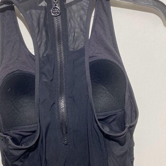 Bond-eye Wopmen's Black Sleeveless Racerback Mesh Padded Swimsuit Size Medium - Picture 4 of 10